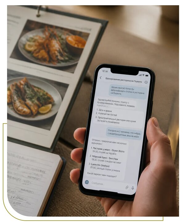 Бронирование ресторанов на Пхукете для гостей из Сатки